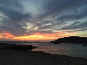 Puesta de sol desde Cala Conta