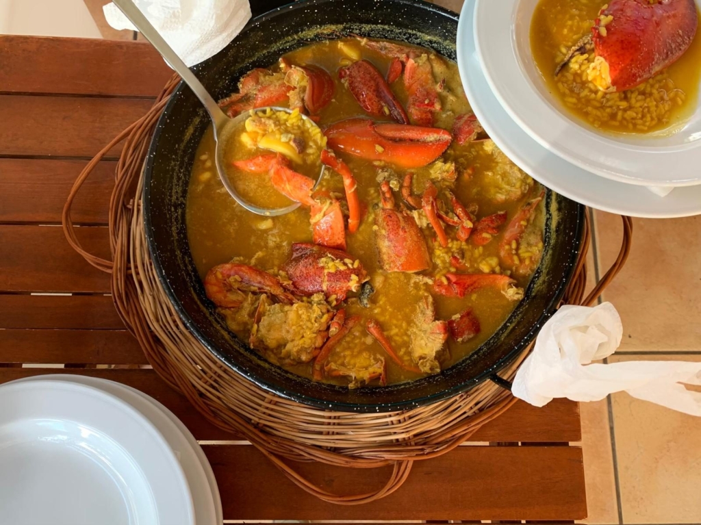 Lobster rice stew, a typical dish of Ibizan gastronomy